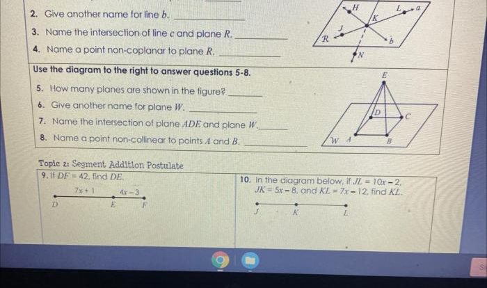 Geometry chapter 2 test answer key