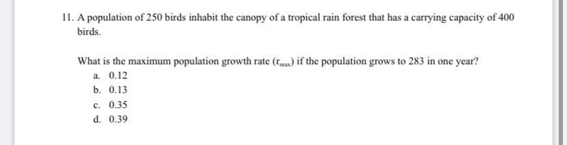 A population of 250 birds inhabit the canopy